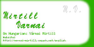 mirtill varnai business card